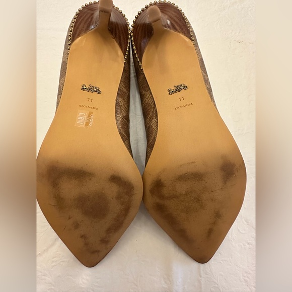 Coach Waverly Brown Logo Heels - Picture 5 of 7